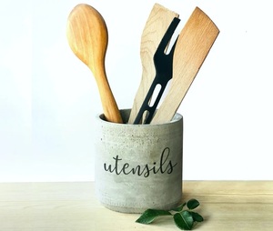 Porte-ustensiles en céramique peint à la main, motif marocain, grès émaillé, résistant à la chaleur, organisateur de cuisine, rangement décoratif - Product Image 4