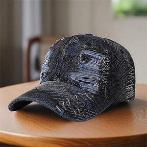 Gorra de Béisbol de Mezclilla, 6 Paneles, Ajustable, Unisex, Estilo Casual, Color Sólido, Algodón Lavado, Talla Adulto 56-58CM - Product Image 4