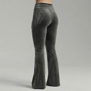 Leggings Personalizados de Moda Urbana para Mujer, con Pedrería, Cintura Alta, Corte Acampanado, Color Morado, Transpirables, Cómodos y Elásticos - Product Image 3