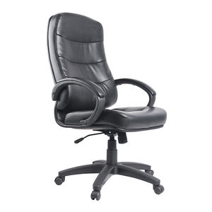 Fauteuil de bureau exécutif moderne Kinsha GL-01 en cuir PU, accoudoirs réglables, base chromée pivotante, pour chambre et bureau à domicile - Product Image 2