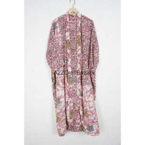 Kimono traditionnel japonais de luxe en soie, respirant, doux et confortable, taille unique, pour l'hiver/été, avec ceinture, vêtement de nuit, couverture de plage ou de mariée - Product Image 6