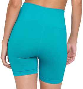 Pantalones de Yoga de Cintura Baja, Sin Costuras, Suaves, Transpirables, Ecológicos, para Mujer, Diseño de Shorts Lavados - Product Image 5