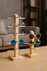 Soporte de madera maciza duradero de calidad de exportación para exhibir gafas en tiendas de óptica, disponible en grandes cantidades. - Product Image 4