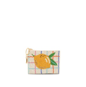 Pochette à monnaie brodée à la main avec des perles de rocaille, motif floral, pochette à monnaie personnalisée en perles de rocaille avec fermeture à glissière - Product Image 1