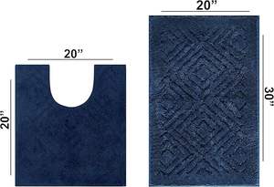 พรมเช็ดเท้าผ้าฝ้าย 100% นุ่ม ซึมซับน้ำได้ดี ซักเครื่องได้ ตกแต่งด้วยไม้ไผ่ สำหรับห้องน้ำและห้องอาบน้ำทันสมัย - Product Image 4