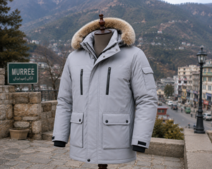 Veste d'hiver courte décontractée pour homme, parka à capuche en fausse fourrure, doudoune matelassée, fermeture éclair, polyester, coupe-vent, vêtements d'extérieur - Product Image 1