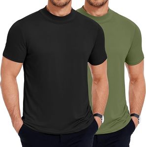 T-shirt personnalisé à col montant, coupe ajustée, basique, en coton, pour le fitness, OEM - Product Image 6