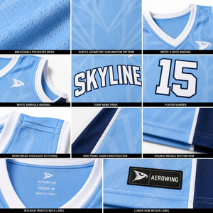 North Carolina Basketball Jersey Men's Sleeveless V-Neck Tank Top Sublimated Moisture Wicking 100% Polyester <b>Athletic</b> Fit - Product Image 6