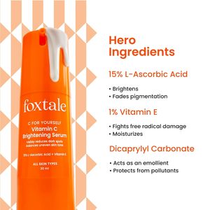 Suero Facial Foxtale con 15% de Vitamina C para una Piel Radiante |   Todo Tipo de Piel |   Suero Facial para Hombres y Mujeres |   1.01 fl oz (30 ml) - Product Image 3