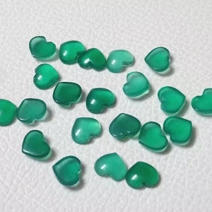 Onyx verde natural 11mm corazón suave cabujón suelto piedras preciosas semipreciosas tienda en línea piedra de la mejor calidad en joyería fina - Product Image 2