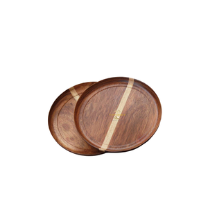 Assiette décorative en bois écologique, fabriquée à la main à partir de bois massif naturel pour une décoration intérieure durable - Product Image 5