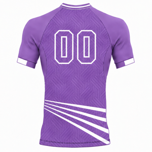 Ensemble short et maillot de football violet respirant pour homme – Tenue d'entraînement sportive haute performance pour équipe - Product Image 4