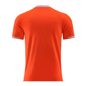 Most Comfortable 100% Polyester Breathable Plus Size Short Sleeve Regular Fit <b>Men</b> Soccer Jersey for Online Sale - Product Image 2