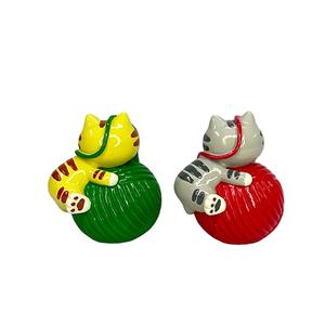 Haute Qualité Artificielle Polyrésine À La Main Chat Statue Style Japonais Pâques Animal Figurine Sculpture Décoration de La Maison - Product Image 2