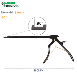 ชุดเครื่องมือฝึกหัดแบบแมนนวล Kerrison Rongeur สแตนเลสเกรดพรีเมียม ขนาด 90/110/130 องศา ความยาว 280 มม. ได้รับการรับรองมาตรฐาน CE สำหรับสัตวแพทย์ - Product Image 4