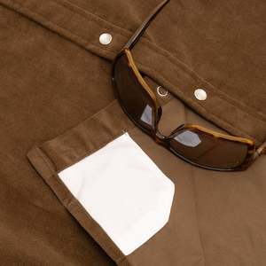 Chemises d'été respirantes pour hommes en popeline noire style Ranger avec trou pour lunettes, étiquettes personnalisées et boutons pression perlés - Product Image 5