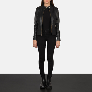 Genuine <b>Leather</b> Women's <b>Leather</b> <b>Jacket</b> Knitted Canvas Customized Color & Logo High Quality Adult New Fashion <b>Winter</b> Women's - Product Image 1