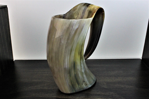 High Quality Natural Viking Horn Drinking Horn Mug Eco-Friendly Classic Customizable Logo Packaging <b>Beer</b> Coffee Cup - Product Image 2