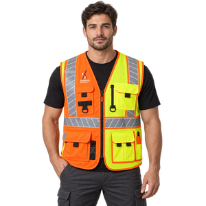 Industrial <b>Men</b> Safety <b>Vest</b> Custom Reflective Workwear High Visibility Design Breathable Lightweight Fabric Comfortable Fit OEM - Product Image 1