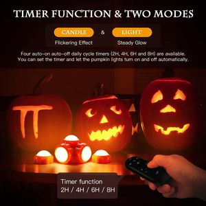 Luci LED a Forma di Zucca di Halloween con Telecomando e Timer, Decorazione Jack-O-Lantern a Batteria, Decorazioni per Halloween - Product Image 2