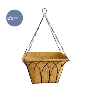 Panier suspendu en fer Lucy PE Premium Bleu Lotus, résistant à la rouille, respirant, inaltérable, avec chaîne, pour jardin, vente en gros - Product Image 1