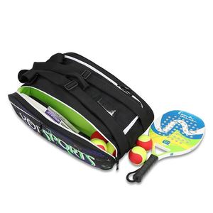 Bolsa Deportiva para Raquetas ZYDAR SPORTS, 30-40L, Poliéster Impermeable, Cierre de Cremallera, Diseño con Patrón Negro, Verde y Azul, para Tenis - Product Image 2