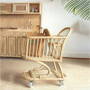 รถเข็นหวายสุดน่ารักสำหรับตุ๊กตาเด็ก ออกแบบ OEM สำหรับเด็กทารก ผลิตด้วยมือจากเวียดนาม ขายส่งจากโรงงานโดยตรง - Product Image 4