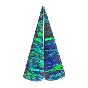 100% Natural Blue <b>Fire</b> Labradorite Trillion Cut <b>7</b> CTW Calibrated 40x11x2 MM Green Opal Pair Necklace Blue Flashy Wholesale Price - Product Image 1