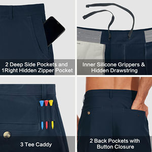 Pantalones Cortos de Golf Personalizados para Hombre con Servicio de Logotipo OEM, Transpirables, que Absorben la Humedad, Ajuste Relajado, Cómodos - Product Image 5