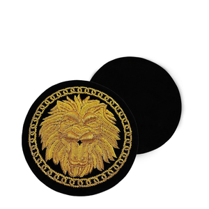 Badge brodé de luxe personnalisé de forme ronde, fait main, écologique, sans nickel, vente en gros de badges brodés - Product Image 4