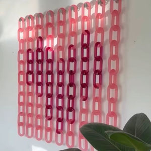 Grands accents muraux décoratifs ronds modernes, décoration de luxe pour la maison avec placage en résine et fer, type boule ronde en plastique acrylique - Product Image 1