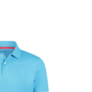Polo pour homme de qualité supérieure, bleu clair, manches courtes, couleur unie, style décontracté, tricoté, coupe classique - Product Image 4