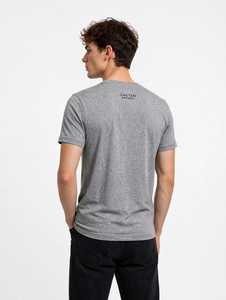 Oneten Apparel <b>Men's</b> Grey <b>Henley</b> T-<b>Shirt</b> 300 Grams Jersey Cotton Breathable Front Print Short Sleeve Casual Regular Fit - Product Image 2