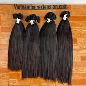 Extensions de cheveux vietnamiennes pré-collées en trame de peau, cheveux humains Remy du Vietnam, 100g, style tissé, lisses - Product Image 1