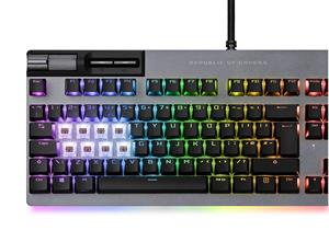 A SUS ROG Strix Flare II Animate คีย์บอร์ดเกม, ROG NX สวิตช์สีแดง/สีน้ำตาล/สีฟ้า, ปุ่มกด PBT, จอแสดงผล LED animatrix - Product Image 3