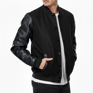 Veste décontractée pour homme, style streetwear, coupe classique, vestes de baseball, OEM personnalisé, veste en laine de qualité supérieure 2026 - Product Image 3