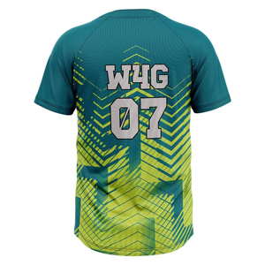 Unisex Baseball Jersey W4G 07 Sublimated Print Geometric Pattern Quick Dry Anti-Bacterial <b>Polyester</b> Half Sleeve Winter Autumn - Product Image 3