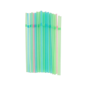 CANITA X 50 Pailles jetables en PLA flexibles 3 couleurs 21x0,6cm - Product Image 1