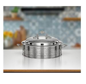 Plat de service rond élégant en acier inoxydable argenté, avec couvercle, idéal pour les réceptions, mariages et la décoration intérieure – Vente chaude - Product Image 3