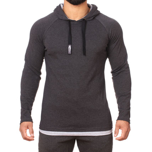 Ventes en gros de sweats à capuche pour hommes, en tissu tricoté uni, avec logo personnalisé, impression personnalisée OEM, sweats à capuche de sport - Product Image 4