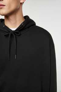 Sudadera con Capucha Personalizada al por Mayor, 60% Algodón, 40% Poliéster, de Alta Calidad, con Dobladillo y Puños Acanalados, Sudadera Lisa para Hombre, Sudadera Negra - Product Image 5