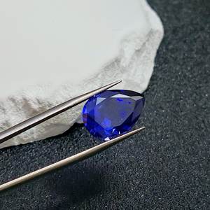 Zafiro natural facetado en forma de pera, corte de lágrima, zafiro suelto en varios tamaños para joyería al por mayor. - Product Image 2
