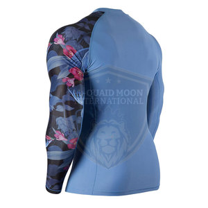 Solid Color Professional Rash Guard Durable Material Men Rash Guard Private Label Men Rash Guard - Product Image 3