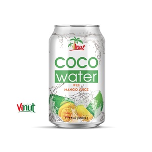 Eau de coco naturelle rafraîchissante avec pulpe, stérilisée, en canettes et bouteilles d'aluminium 330ml, lot de 24 canettes, vente en gros, importateur exportateur - Product Image 5