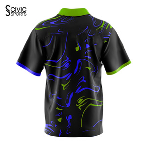 Maillots de bowling de haute qualité, impression par sublimation, respirants, confortables, chemises de bowling à fermeture éclair quart de tour - Product Image 6