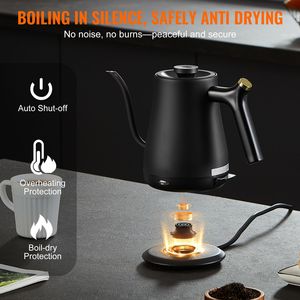 Bollitore Elettrico a Collo d'Oca da 1L, 1200W, Riscaldamento Rapido, Acciaio Inossidabile 304 per Alimenti, per Caffè/Tè e Acqua Calda - Product Image 4