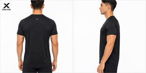 Camiseta Deportiva de Secado Rápido para Hombre X Sports City, Manga Corta, Cuello Redondo, Color Sólido, Ropa Deportiva, Camiseta de Fitness de Verano con Logotipo X - Product Image 2