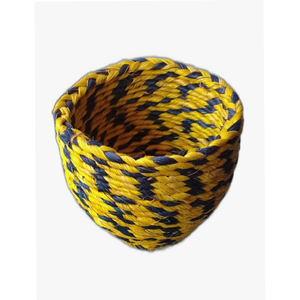Support à stylos en feuilles de palmier et sisal, panier de rangement en rotin tressé fait main, forme irrégulière, vert beige, organisateur de bureau - Product Image 3