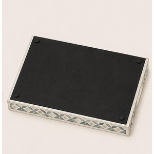 Bandeja Decorativa para Servir, Hecha a Mano, Ecológica, con Incrustaciones de Madreperla, Mosaico Geométrico, Colores Personalizables, Venta al Por Mayor para el Hogar - Product Image 3