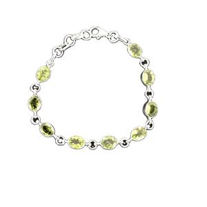Beautiful Design Peridot Cut Gemstone 925 Sterling Silver Oval Bracelets-Romantic Women's Gift & Party Jewelry Wholesale - Product Image 1